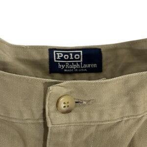 Polo Ralph Lauren Double Pleated Chinos Pants Mens 34 x 29 Straight Leg Tan
